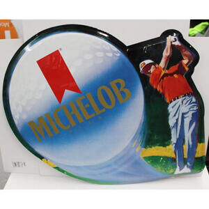 Michelob Beer with Golfer Metal Sign item Rare Vintage Style Bar Home Room Décor